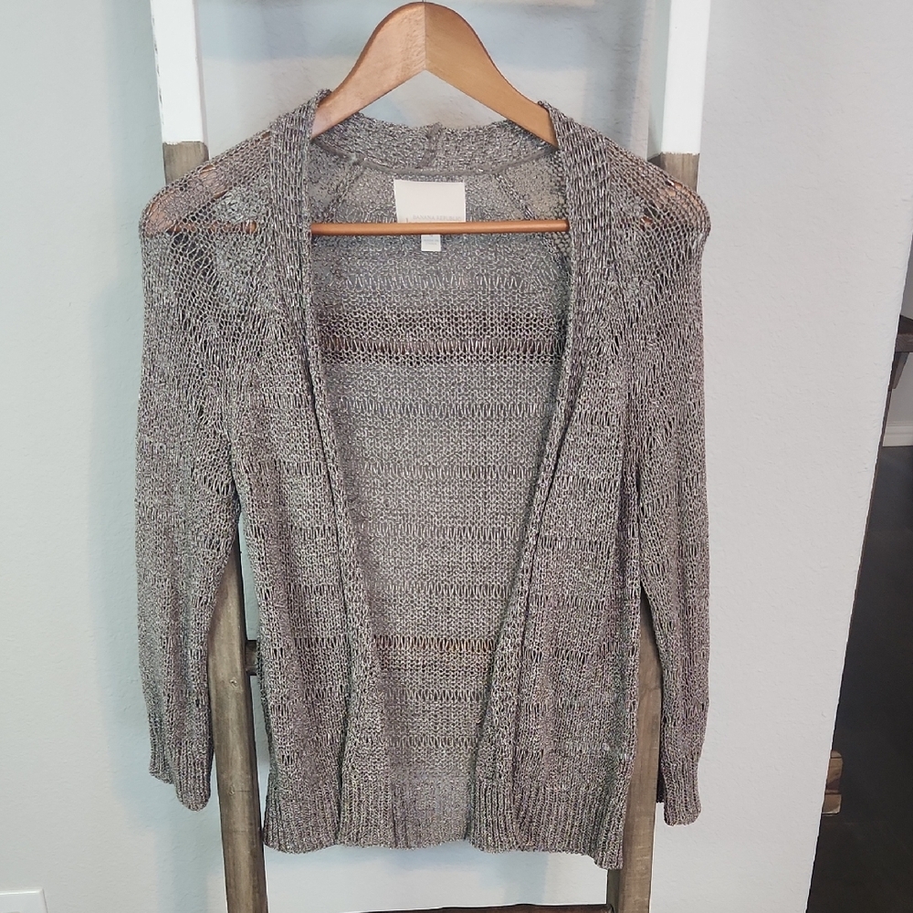 Banana Republic Brown Cardigan Sweater Ribbed Knit